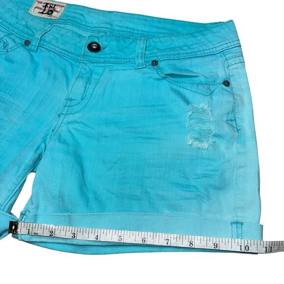 1st Kiss Denim Shorts Womens Small Distressed Rolled Cuff Casual Summer SEA21993 - Picture 9 of 16